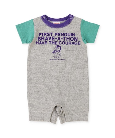 Cotton Jersey PENGUIN Baby Rompers