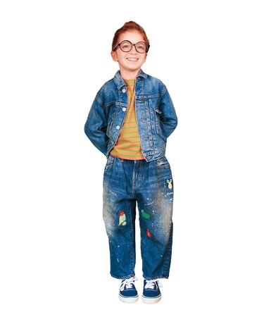 12oz HOME MADE Denim Embroidered Pants