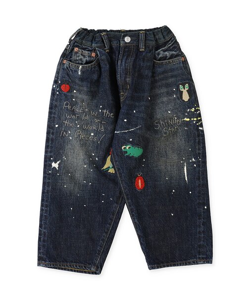 12oz HOME MADE Denim Embroidered Pants