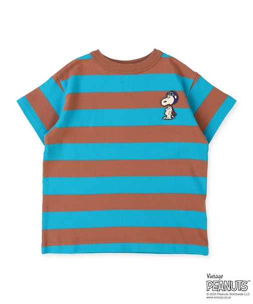 Wide Striped SNOOPY Tee