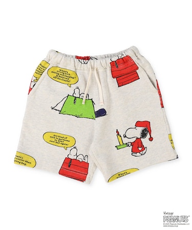 SNOOPY Full-pattern Sweat Shorts
