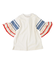 Colorful Tape Flare-sleeve Tee