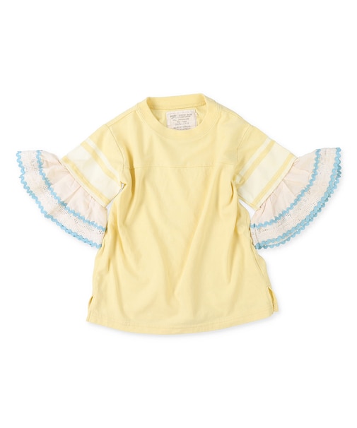 Colorful Tape Flare-sleeve Tee