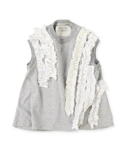 Vintage Cotton Jersey Frill Sleeveless Tee