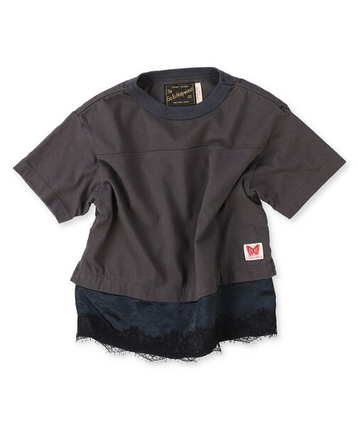 Layered-like Lace Numbering Tee