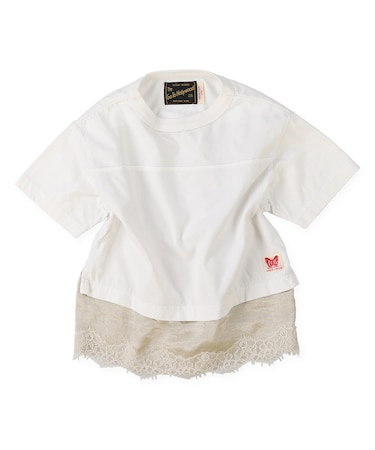 Layered-like Lace Numbering Tee