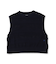 Cotton Striped Side-open Knit Vest