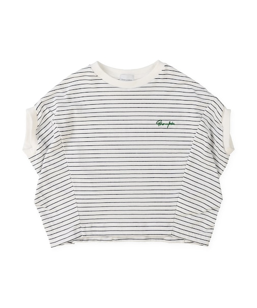 Striped and Tent-sleeve Tee