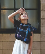 Cotton Linen Ruffled Blouse