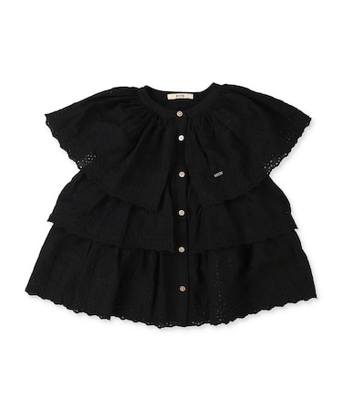 Scallopped Lace Tiered Blouse