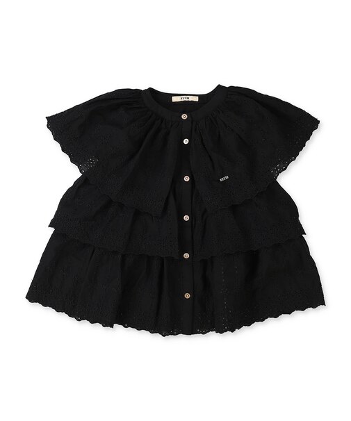 Scallopped Lace Tiered Blouse