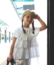 Scallopped Lace Tiered Blouse