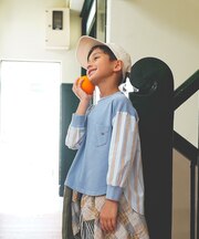 Smooth Cotton Jersey and Striped Long Sleeve Tee