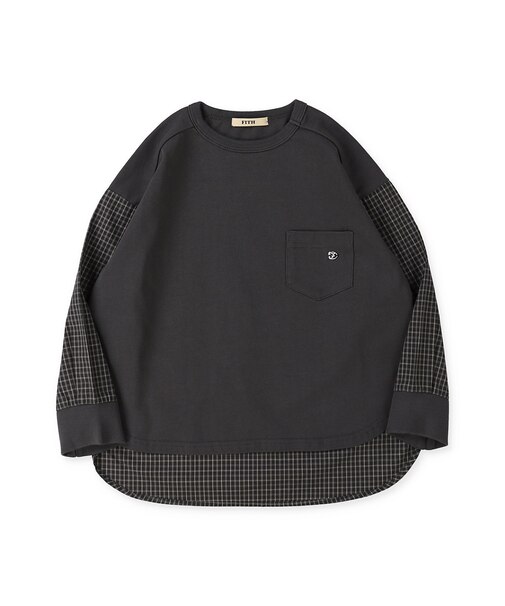 Smooth Cotton Jersey and Striped Long Sleeve Tee