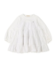 Cotton Jersey and Cloth Tiered Long Sleeve Tee