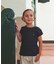 Scalloped Jacquard French-sleeve Tee