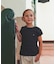 Scalloped Jacquard French-sleeve Tee