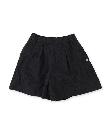 Embroidered Patchwork Shorts