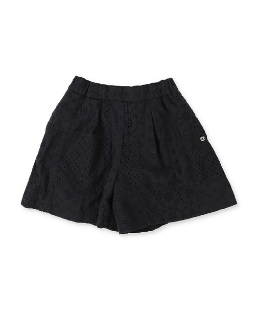 Embroidered Patchwork Shorts