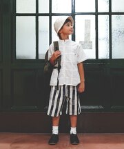 Striped Patchwork Shorts
