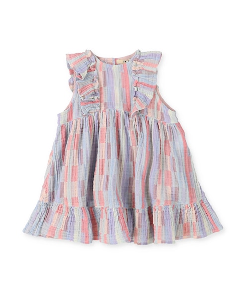 Baby Striped Double Cloth Frill Dress