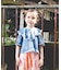 Work Denim Ruffled Blouse