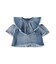 Work Denim Ruffled Blouse