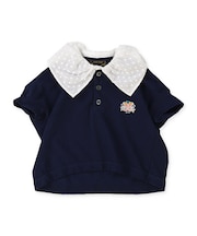 Pique Ruffled Polo Shirt
