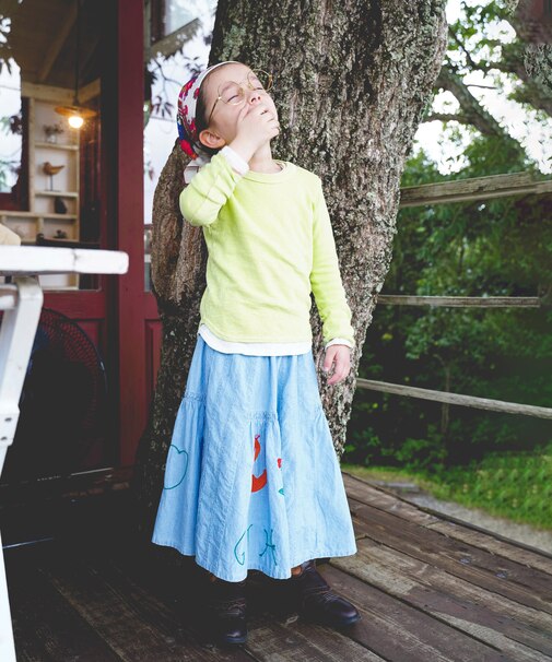 Dungaree Switched Design Skirt