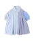 Typewriter Cloth Switched Design Shirt Dress
