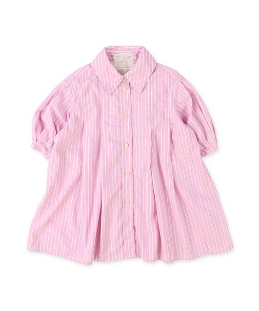 Typewriter Cloth Switched Design Shirt Dress