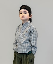 Mini Plaid BUDDY Band Collar Shirt