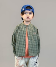 Mini Plaid BUDDY Band Collar Shirt
