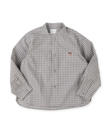 Mini Plaid BUDDY Band Collar Shirt