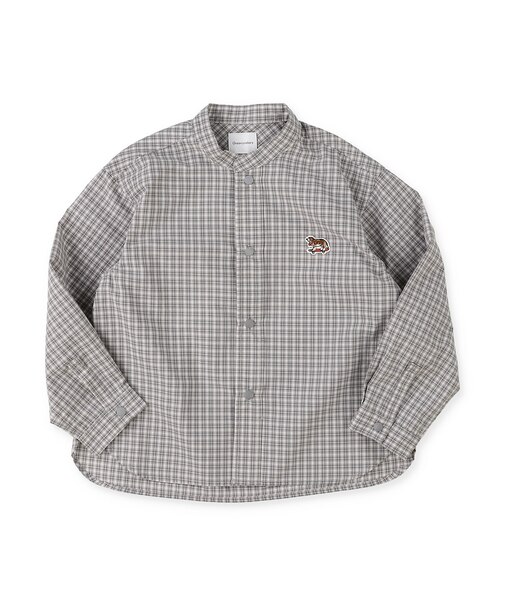Mini Plaid BUDDY Band Collar Shirt