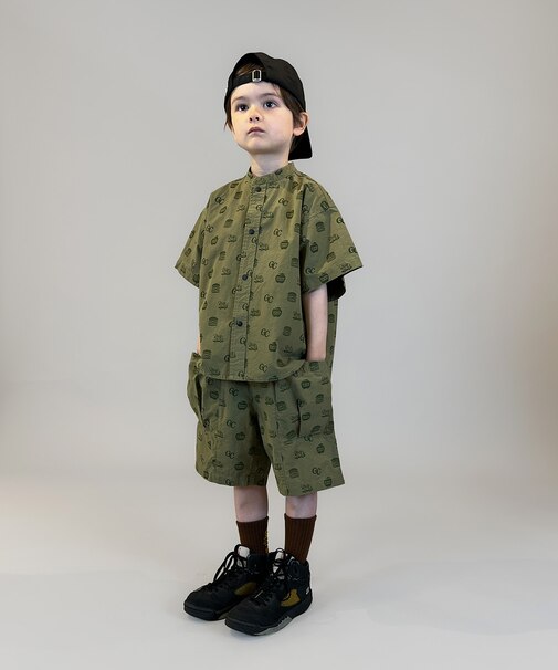 GC Patterned Side Pocket Shorts