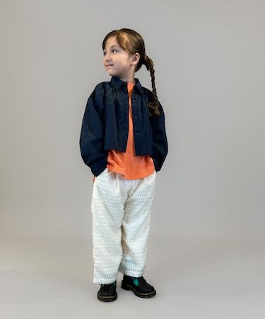 Sheer Shaggy Jacquard Long Pants