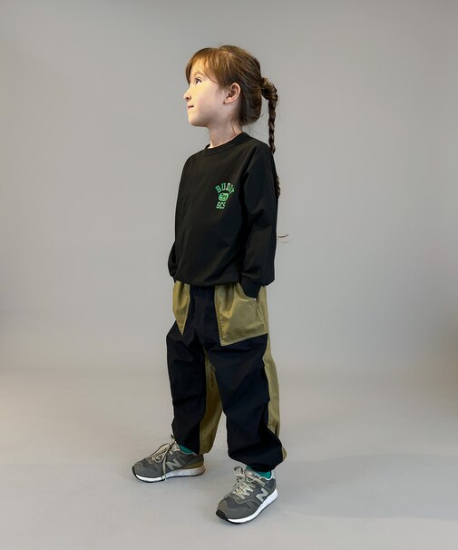 Compact Weather Cloth 2tone Long Pants