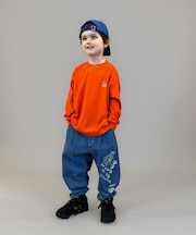 8oz Denim Graffiti Ballooned Long Pants