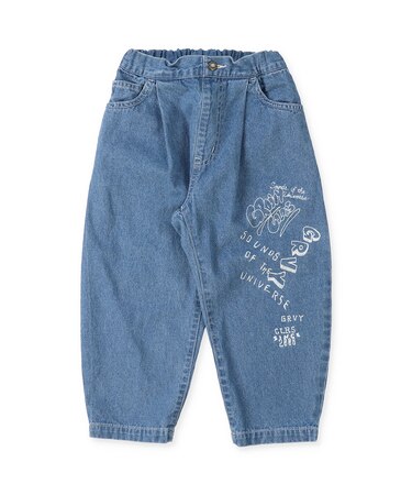 8oz Denim Graffiti Ballooned Long Pants