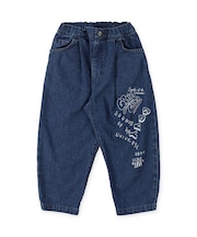 8oz Denim Graffiti Ballooned Long Pants