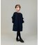 Melange Twill Front-pleated Dress