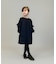 Melange Twill Front-pleated Dress