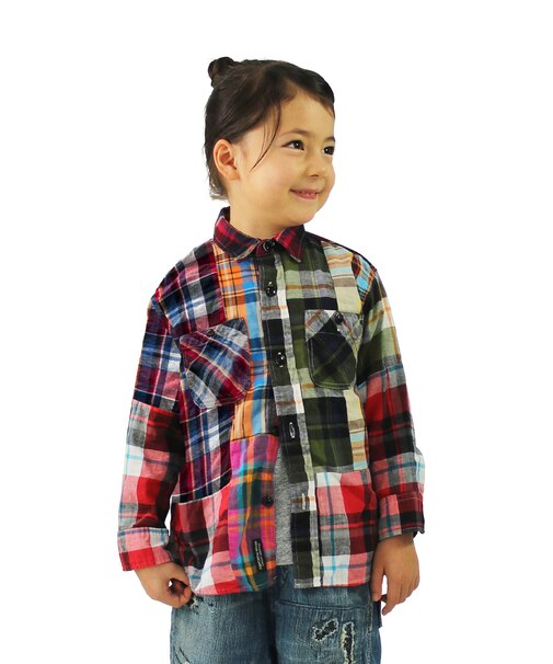 Uneven Colorful Plaid Shirt