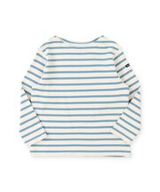 Striped Cotton Jersey Boat-neck Long Sleeve Tee