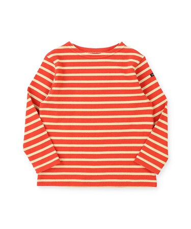 Striped Cotton Jersey Boat-neck Long Sleeve Tee
