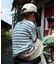 Striped Cotton Jersey Apron Tee