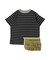 Striped Cotton Jersey Apron Tee