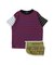 Striped Cotton Jersey Apron Tee