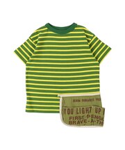 Striped Cotton Jersey Apron Tee